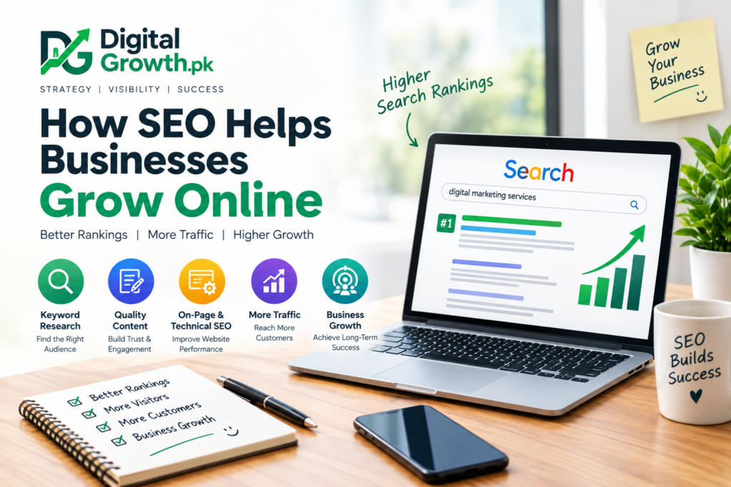 SEO helps businesses grow online